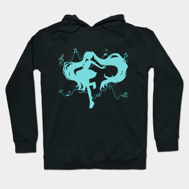 Miku Vocaloid Hoodie by valival